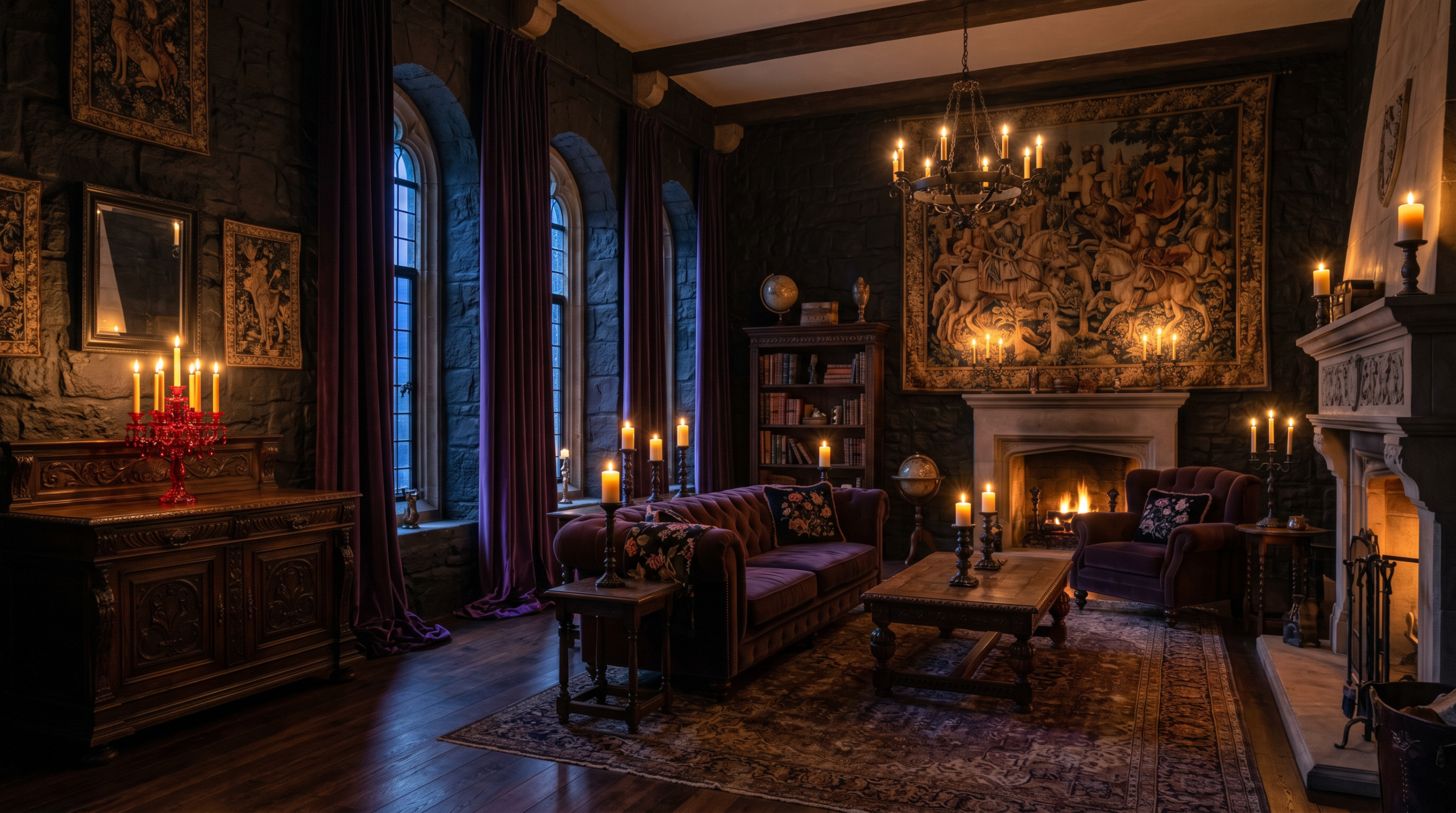 Castlecore Interior Decor: Dark Fairytale Room Design